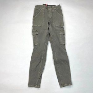 Spanx 20311Q Stretch Twill Ankle Cargo Pants Women M Stretch Cotton Pockets Slim